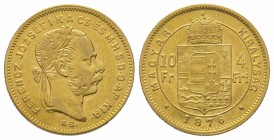 4 Florins Gulden, 1876, AU 3.22 g. TTB/SUP