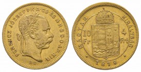 4 Florins Gulden, 1879, AU 3.22 g. TTB
