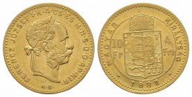 4 Florins Gulden, 1882, AU 3.22 g. TTB