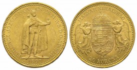 20 Corona, 1892, AU 6.77 g. Superbe