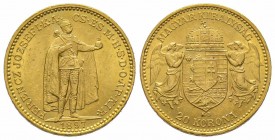 20 Corona, 1897, AU 6.77 g. Superbe