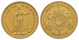 10 Corona, 1900, AU 3.39 g. TTB