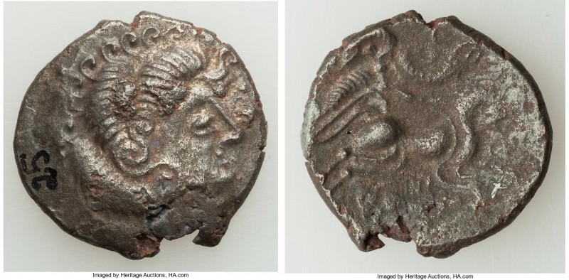 BRITAIN. Armorican. Coriosolites. BI stater (22mm, 6.76 gm, 12h). Ca. 75-50 BC. ...
