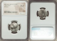 LUCANIA. Metapontum. Ca. 330-280 BC. AR stater (21mm, 6h). NGC Choice Fine. Dori- and Da-, magistrates. Head of Demeter left, wreathed with grain; ΔΩP...