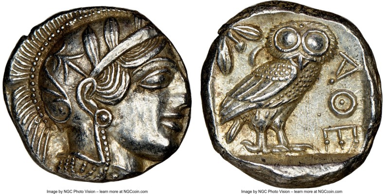 ATTICA. Athens. Ca. 440-404 BC. AR tetradrachm (24mm, 17.20 gm, 4h). NGC Choice ...