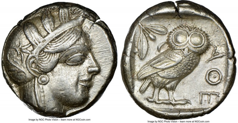 ATTICA. Athens. Ca. 440-404 BC. AR tetradrachm (23mm, 17.17 gm, 10h). NGC Choice...