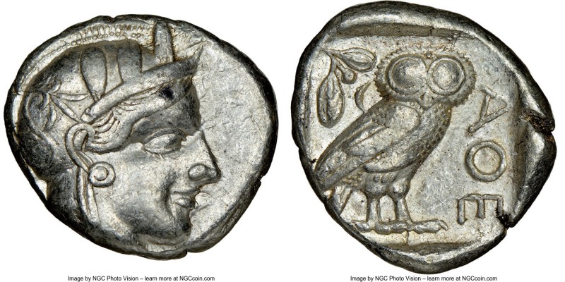 ATTICA. Athens. Ca. 440-404 BC. AR tetradrachm (24mm, 17.19 gm, 4h). NGC Choice ...