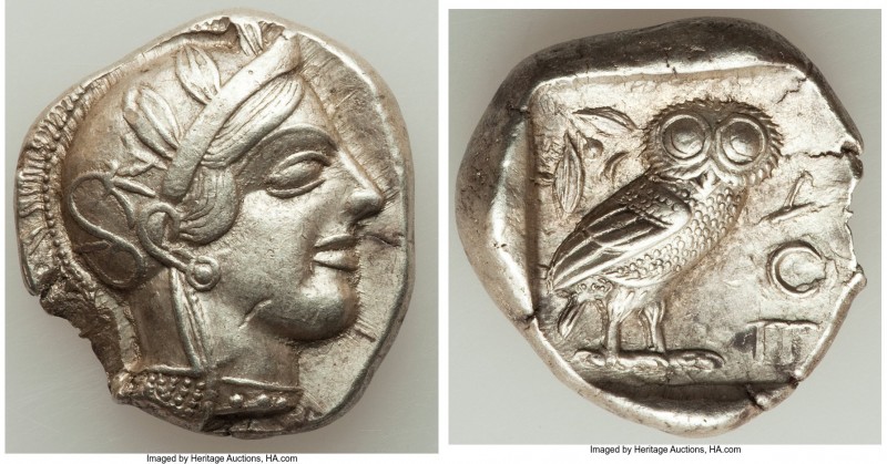 ATTICA. Athens. Ca. 440-404 BC. AR tetradrachm (25mm, 16.93 gm, 2h). Choice XF, ...