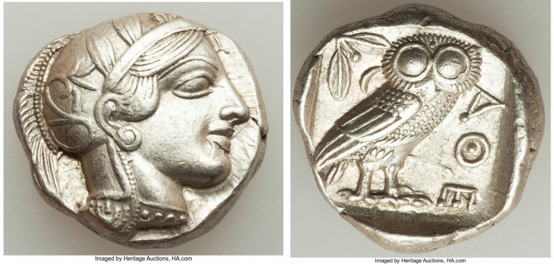 ATTICA. Athens. Ca. 440-404 BC. AR tetradrachm (24mm, 17.19 gm, 5h). Choice XF. ...