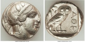 ATTICA. Athens. Ca. 440-404 BC. AR tetradrachm (24mm, 17.20 gm, 7h). XF. Mid-mass coinage issue. Head of Athena right, wearing crested Attic helmet or...