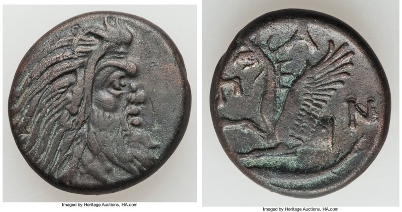 CIMMERIAN BOSPORUS. Panticapaeum. 4th century BC. AE (21mm, 7.70 gm, 11h). About...