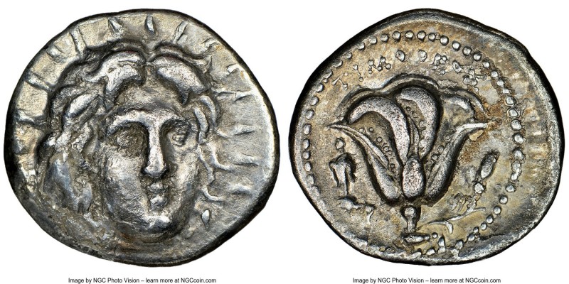 CARIAN ISLANDS. Rhodes. Ca. 250-200 BC. AR didrachm (21mm, 12h). NGC Fine. Timot...