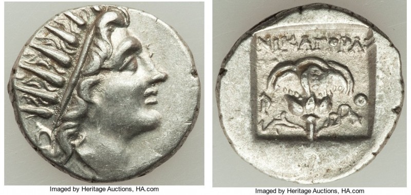 CARIAN ISLANDS. Rhodes. Ca. 88-84 BC. AR drachm (15mm, 2.65 gm, 12h). Choice XF....