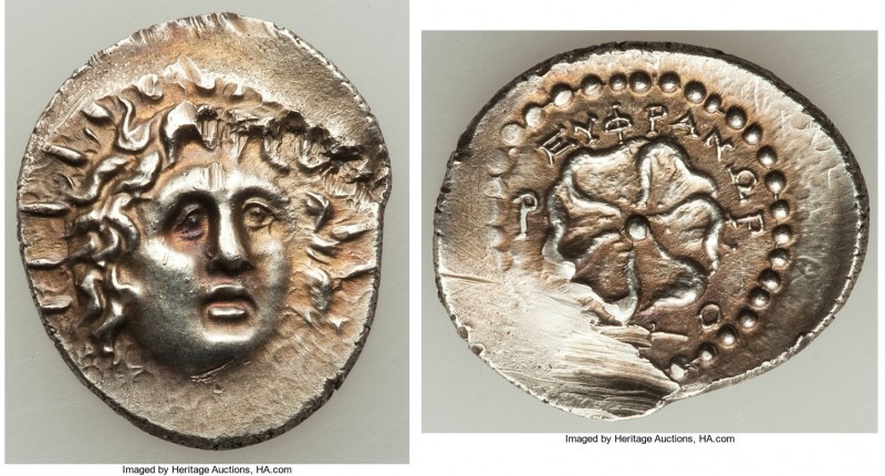 CARIAN ISLANDS. Rhodes. Ca. 84-30 BC. AR drachm (22mm, 4.14 gm, 4h). AU, scuffs....