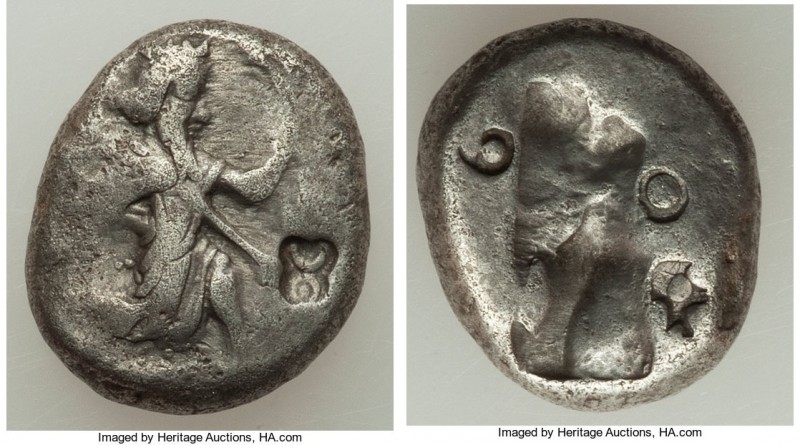 ACHAEMENID PERSIA. Ca. 5th century BC. AR siglos (20mm, 5.46 gm). Fine, counterm...