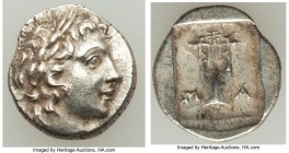 LYCIAN LEAGUE. Masicytes. Ca. 48-20 BC. AR hemidrachm (15mm, 2.12 gm, 12h). AU. Series 1. Laureate head of Apollo right; Λ-Y below / M-A, cithara (lyr...