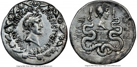 Marc Antony, as Triumvir and Imperator (44-30 BC), with Octavia. AR cistophorus (27mm, 12.04 gm, 12h). NGC XF 5/5 - 3/5, scratch. Ephesus, ca. summer-...