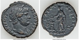 Hadrian (AD 117-138). AE as (28mm, 8.69 gm, 5h). VF. Rome, AD 124-127. HADRIANVS-AVGVSTVS, laureate bust of Hadrian right, slight drapery on left shou...