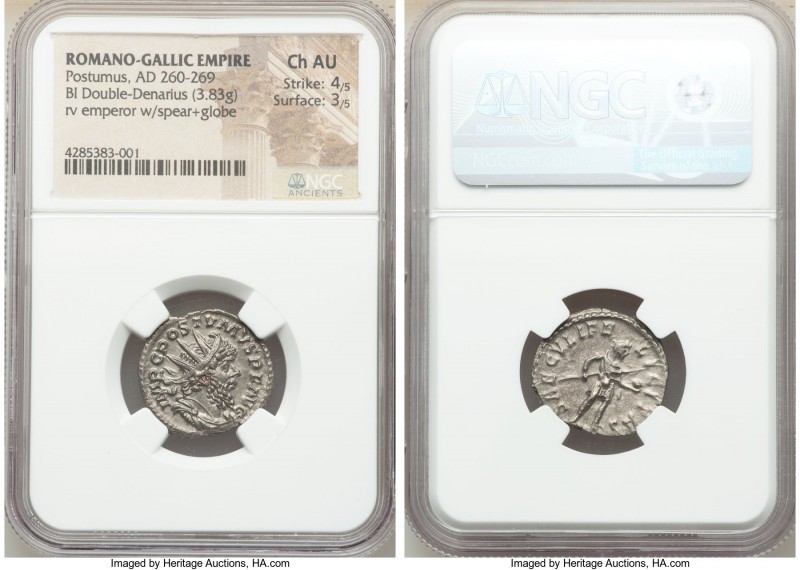 Postumus, Romano-Gallic Empire (AD 260-269). AR antoninianus (20mm, 3.83 gm, 1h)...