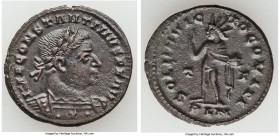 Constantine I the Great (AD 307-337). BI follis (22mm, 4.09 gm, 6h). Choice XF. London, ca. mid-AD 310. IMP CONSTANTINVS P F AVG, laureate, cuirassed ...