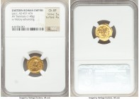 Leo I the Great, Eastern Roman Empire (AD 457-474). AV tremissis (15mm, 1.48 gm, 5h). NGC Choice XF 5/5 - 4/5. Constantinople, AD 462-466. D N LEO PE-...