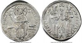 Andronicus II Palaeologus and Michael IX (AD 1294-1320). Anonymous Issue. AR basilicon (22mm, 7h). NGC Choice XF. Constantinople, AD 1304-1320. KYPIЄ-...