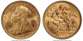 Victoria gold Sovereign 1896-M MS62 PCGS, Melbourne mint, KM13. AGW 0.2355 oz. 

HID09801242017

© 2020 Heritage Auctions | All Rights Reserved
