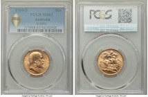 Edward VII gold Sovereign 1910-S MS63 PCGS, Sydney mint, KM15.

HID09801242017

© 2020 Heritage Auctions | All Rights Reserved