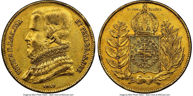 Pedro II gold 20000 Reis 1849 XF45 NGC, Rio de Janeiro mint, KM461.

HID09801242...