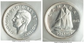 George VI Specimen "Maple Leaf" 10 Cents 1947 SP65 ICCS, Royal Canadian mint, KM34. 

HID09801242017

© 2020 Heritage Auctions | All Rights Reserved