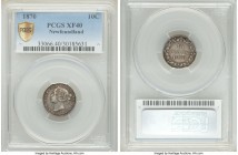 Newfoundland. Victoria 10 Cents 1870 XF40 PCGS, London mint, KM3. ND2 variety with dot before Newfoundland but not after. Mintage: 30,000. Scarce date...