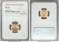 Napoleon III gold 5 Francs 1860-A MS63 NGC, Paris mint, KM787.1. Hand privy mark. 

HID09801242017

© 2020 Heritage Auctions | All Rights Reserved