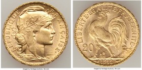 Republic gold 20 Francs 1912 UNC, Paris mint, KM857. 21mm. 6.42gm. AGW 0.1867 oz. 

HID09801242017

© 2020 Heritage Auctions | All Rights Reserved