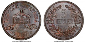 German Colony. Wilhelm II 5 Heller 1908-J MS63 Brown PCGS, Hamburg mint, KM11, J-717.

HID09801242017

© 2020 Heritage Auctions | All Rights Reserved