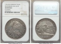Regensburg. Free City Taler 1756-ICB AU Details (Cleaned) NGC, KM372, Dav-2618. Franz I title and portrait / City View. 

HID09801242017

© 2020 Herit...