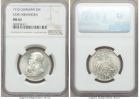 Saxe-Meiningen. Georg II 2 Mark 1915 MS63 NGC, KM206. Mintage: 30,000. Issued for the Death of George II. 

HID09801242017

© 2020 Heritage Auctions |...