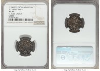 Henry II (1154-1189) Penny ND (1180-1189) AU53 NGC, Exeter mint, Osber moneyer, Short Cross Type, Class 1b, S-1344. 18mm. 1.50gm. Well centered with f...