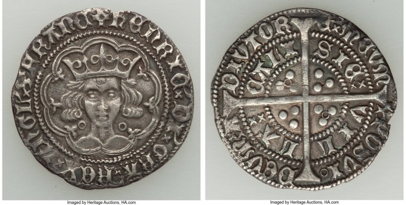 Henry VI (1st Reign, 1422-1461) Groat ND (1422-1430) About XF, Calais mint, Incu...