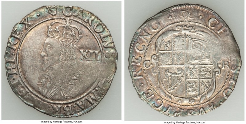 Charles I Shilling ND (1632-1633) About VF, Tower mint (under Charles I), Harp m...