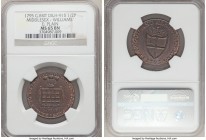 Middlesex. Williams copper 1/2 Penny Token 1795 MS65 Brown NGC, D&H-915. Edge: Plain. RENDER TO CAESAR THE THINGS THAT ARE CAESAR'S The Prince of Wale...