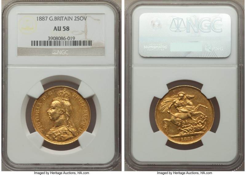 Victoria gold 2 Pounds 1887 AU58 NGC, KM768, S-3865. 

HID09801242017

© 2020 He...