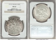 Estados Unidos "Caballito" Peso 1913/2 MS62 NGC, Mexico City mint, KM453. Obverse displaying an area of teal-gray toning. 

HID09801242017

© 2020 Her...