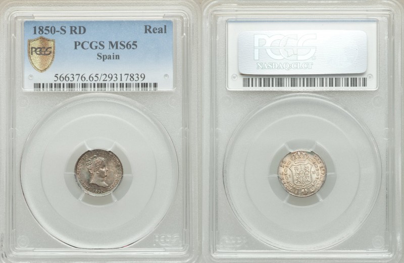 Isabel II Real 1850 S-RD MS65 PCGS, Seville mint, KM518.4. 

HID09801242017

© 2...