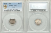 Isabel II Real 1850 S-RD MS65 PCGS, Seville mint, KM518.4. 

HID09801242017

© 2020 Heritage Auctions | All Rights Reserved