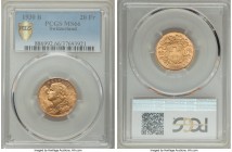 Confederation gold 20 Francs 1930-B MS66 PCGS, Bern mint, KM35.1. AGW 0.1867 oz. 

HID09801242017

© 2020 Heritage Auctions | All Rights Reserved