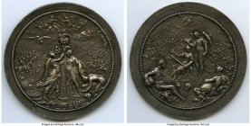 Sigismund Bathory silvered copper "Victory at Târgovişte and Recapture of Raab" Medal ND XF, Resch-20 (cf. Table 63) var., Julius-Unl. 78mm. 119.53gm....