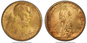 Pius XI gold 100 Lire Anno XV (1936) MS64 PCGS, KM10. Mintage: 8,239. Two year type. AGW 0.1502 oz.

HID09801242017

© 2020 Heritage Auctions | All Ri...