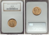 Republic gold 5 Venezolanos 1875-A AU58 NGC, Paris mint, KM-Y17.

HID09801242017

© 2020 Heritage Auctions | All Rights Reserved