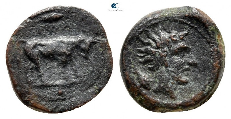 Sicily. Gela 420-405 BC. 
Onkia Æ

12mm., 1,43g.



very fine