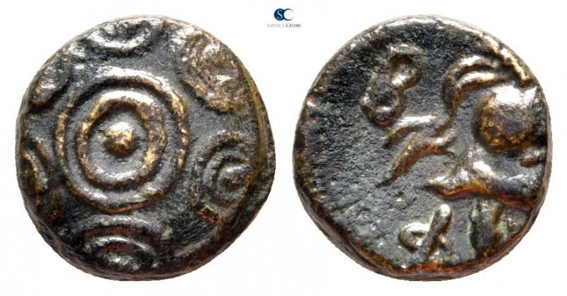 Kings of Macedon. Uncertain mint in Macedon. Philip V 221-179 BC. 
1/4 Unit AE...